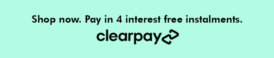 Clearpay shop now pay later banner.